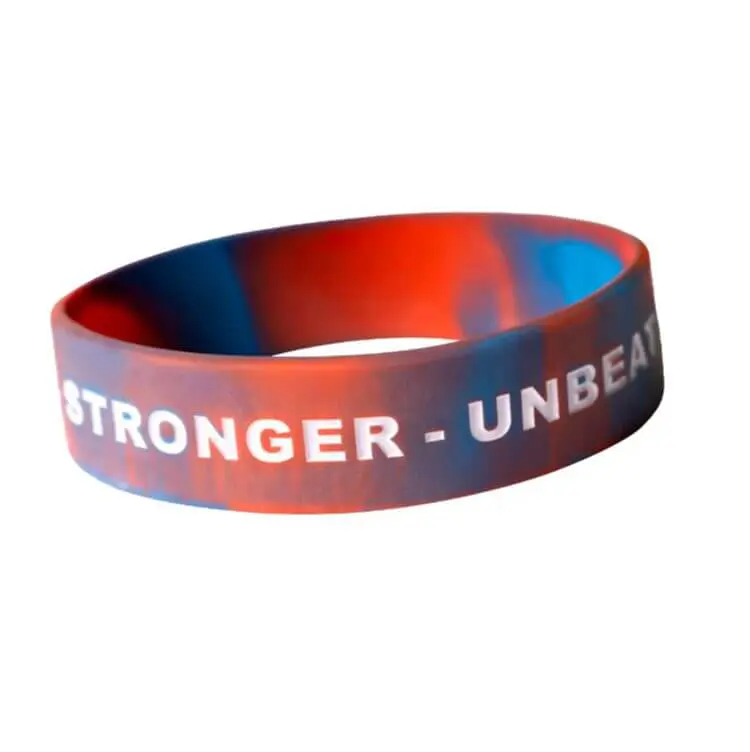 Bracelet en silicone rouge-bleu Punok