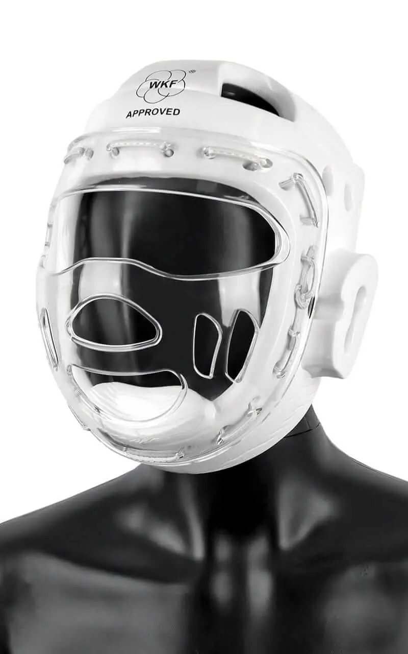 Casque de protection pour enfants homologué WKF Approved, blanc Tokaido