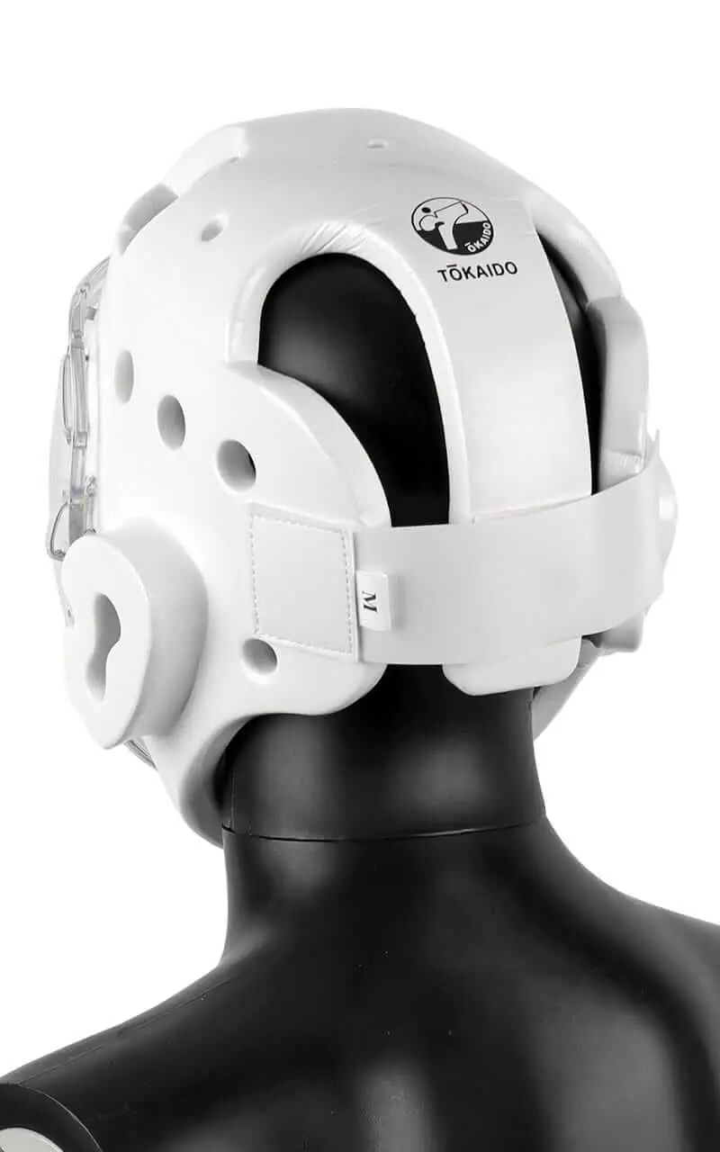 Casque de protection pour enfants homologué WKF Approved, blanc-Tokaido