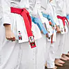 Ceinture compétition Karate SHUREIDO Kata Rouge ou bleu Coton - WKF 11 Ceinture compétition Karate SHUREIDO Coton – Approuvée WKF