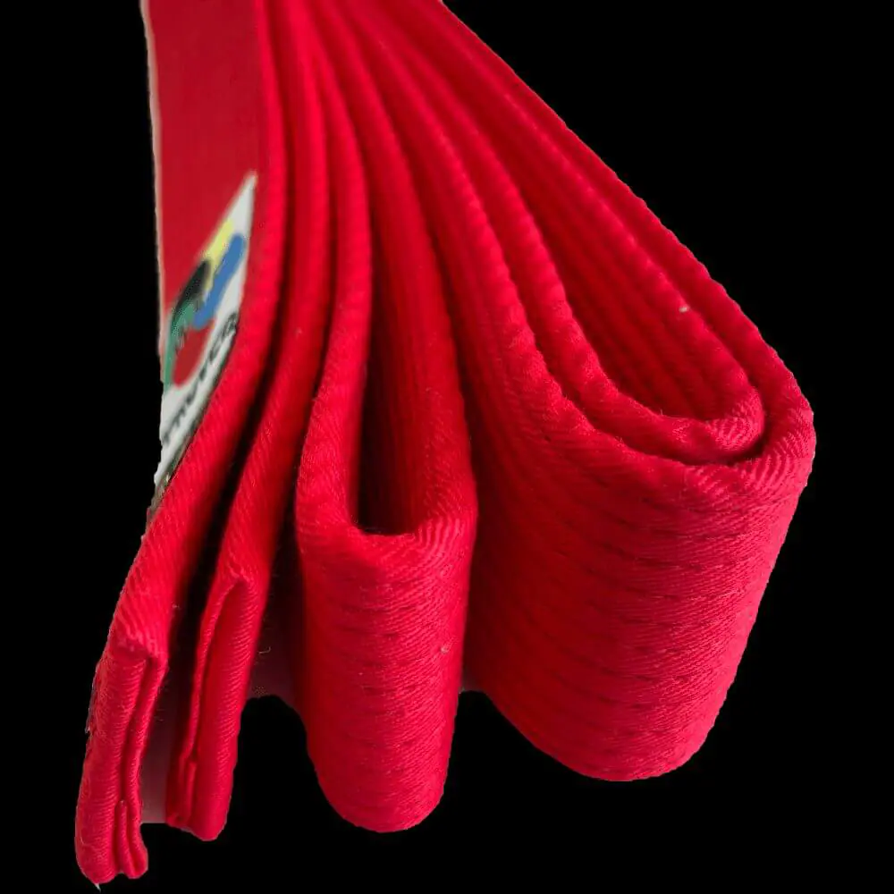 Ceinture compétition Karate SHUREIDO Kata Rouge ou bleu Coton - WKF 5 Ceinture compétition Karate SHUREIDO Rouge Coton – Approuvée WKF