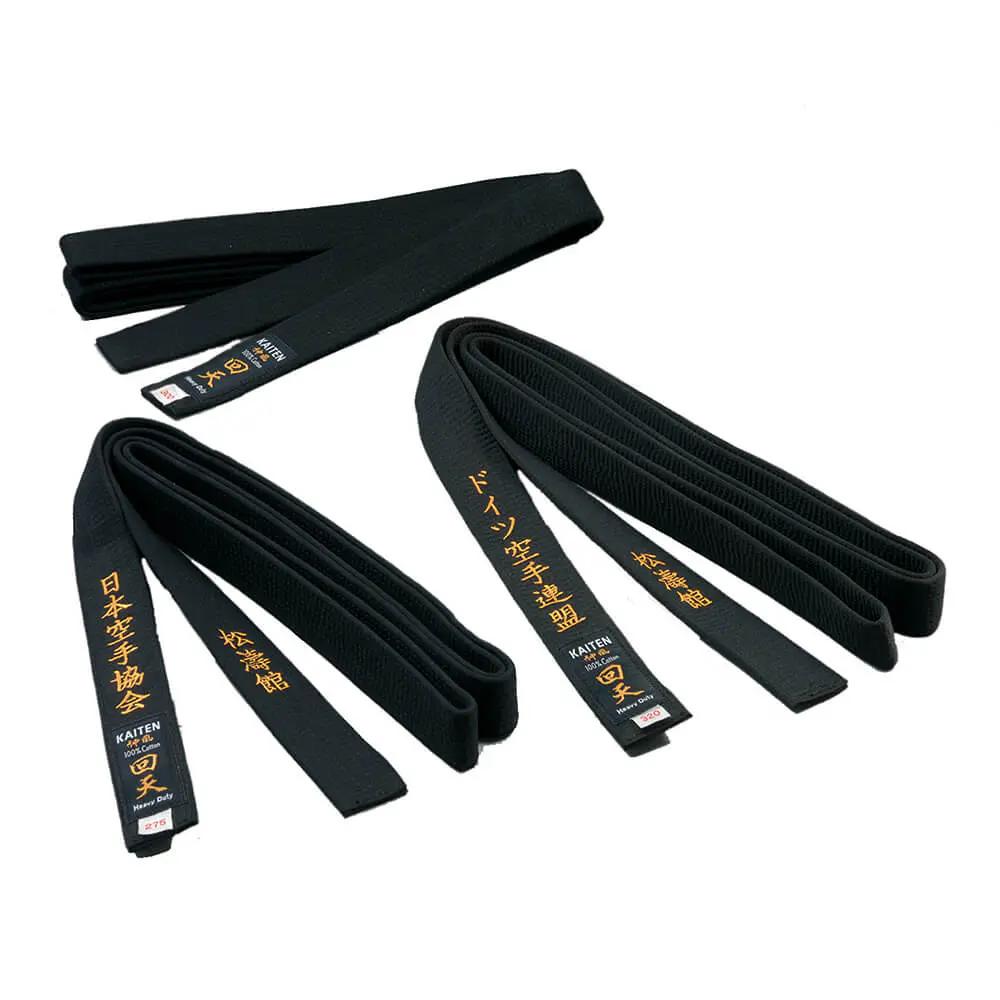Ceinture noire coton Kaiten 3 Ceinture noire coton Kaiten
