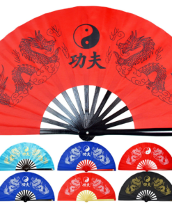 Éventail Tai Chi (Tai Ji Shan) Double Dragon – Sur Mesure