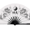 Éventail Tai Chi (Tai Ji Shan) Double Dragon – Sur Mesure blanc