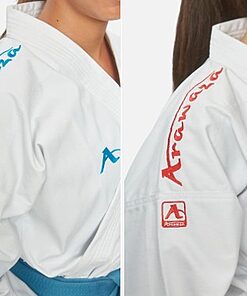 Kimono Karate Kata Deluxe Evo Combo Set – Premier League ROUGE et BLEU – WKF - Arawaza