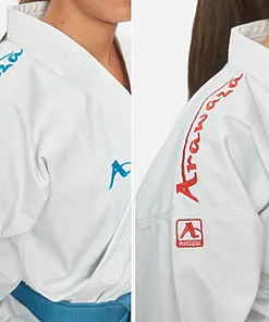 Kimono Karate Kata Deluxe Evo Combo Set – Premier League ROUGE et BLEU – WKF - Arawaza