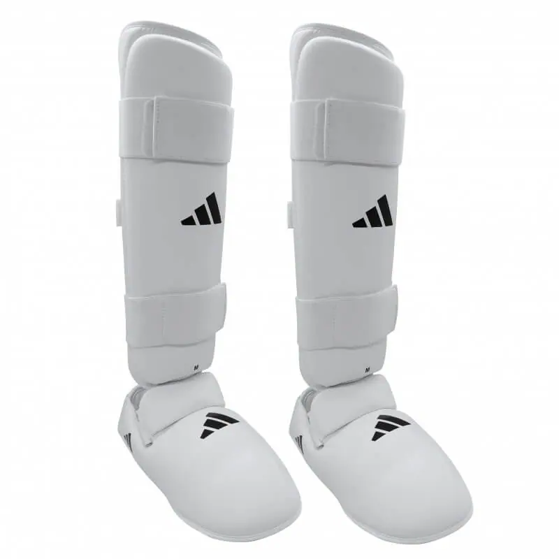 Protège tibia et pieds de Karate Adidas - blanc - WKF