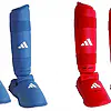Protège tibia et pieds de Karate Adidas – bleu, rouge – WKF