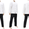 Tenue Traditionnelle Tangzhuang Manches Longues en Coton blanc