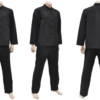Tenue Traditionnelle TangzhuangManches Longues en Coton noir