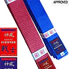 Ceinture compétition Karate KUMITE-FIGHTER KAMIKAZE Satin Rouge ou Bleue-wkf-approved