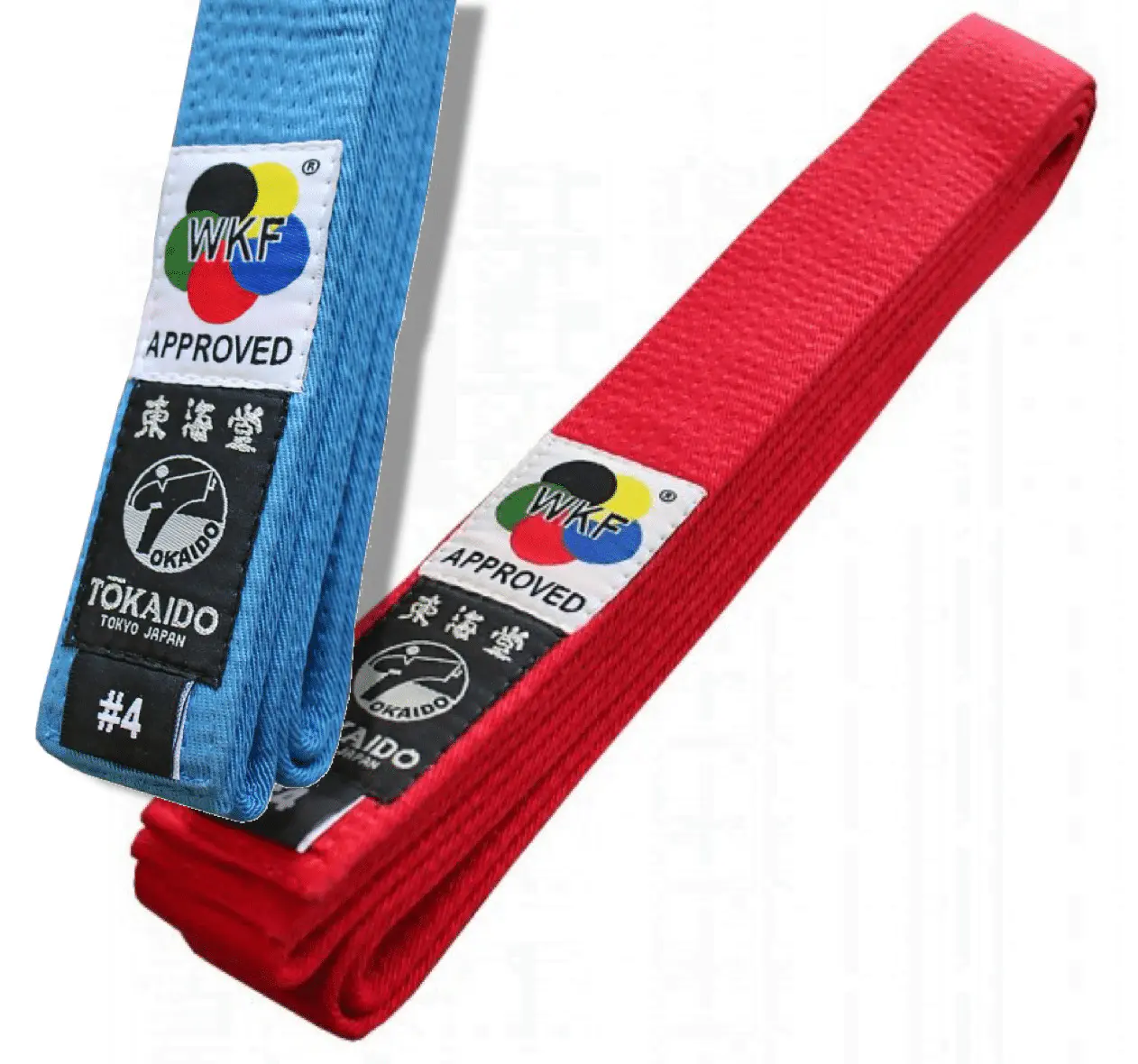 Ceinture de compétition de Karate Tokaido - Rouge ou Bleue