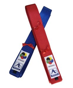 Ceinture de Karate ARAWAZA Compétition Deluxe Satin - KATA - Rouge ou Bleue
