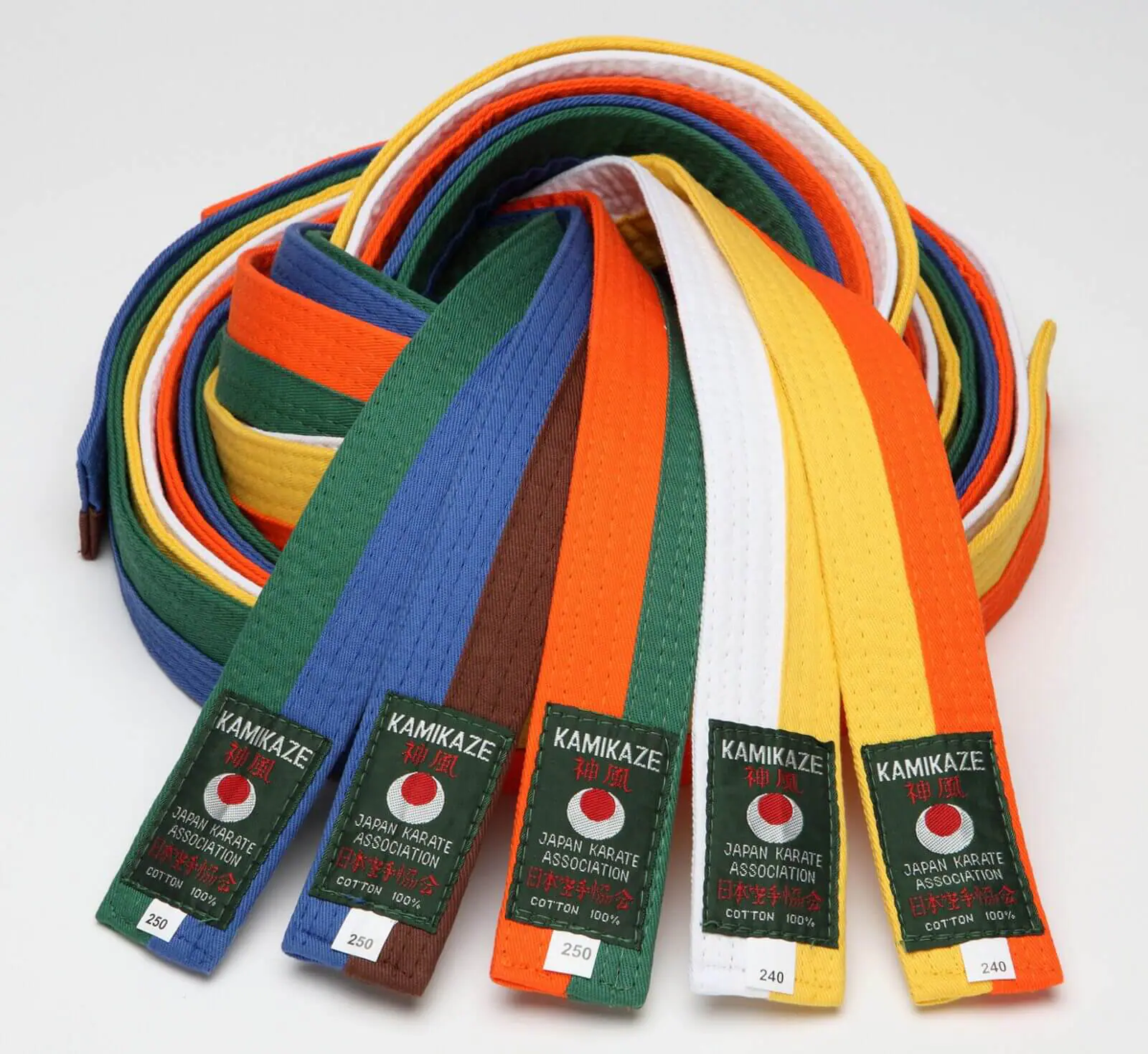 Ceinture de Karate bicolore KAMIKAZE Coton piqué - Image 4