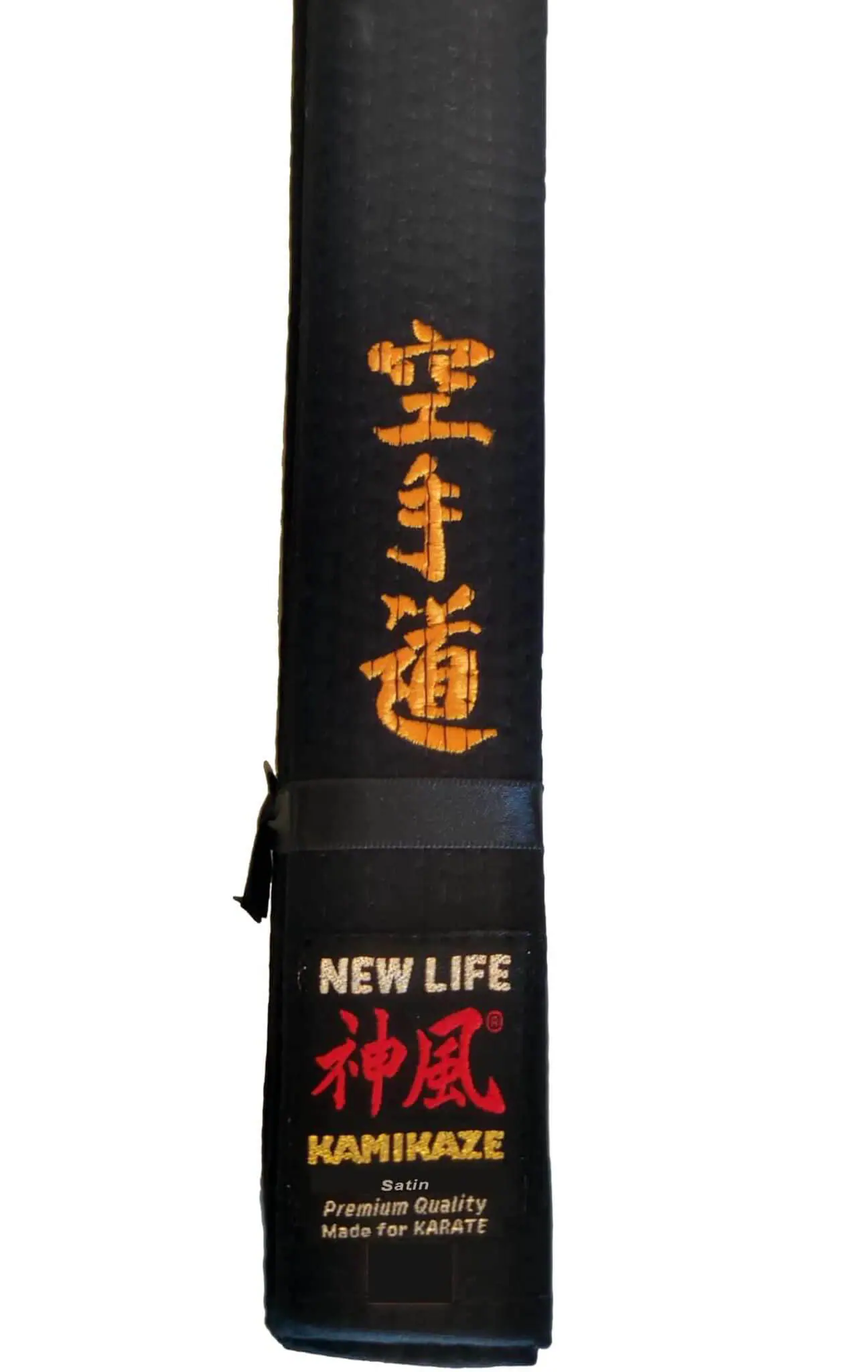 Ceinture Noire de Karate KAMIKAZE Satin EXTRA LARGE 6 ceinture-karate-kamikaze-extra-large-new-life-premium-satin-zoom-broderie
