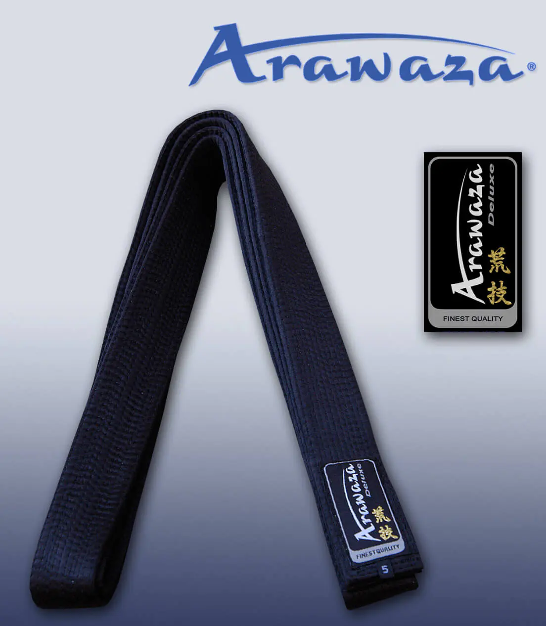 Ceinture noire de Karate ARAWAZA DELUXE coton ou satin