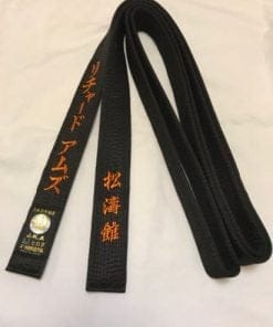 Ceinture noire karate HIROTA Satin qualité supérieure