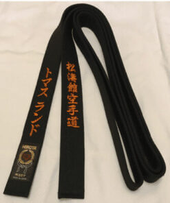 Ceinture noire karate HIROTA Satin qualité supérieure - Extra-large