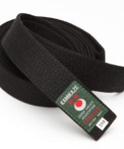 Ceinture noire de Karate KAMIKAZE - Coton piqué - économique