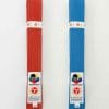 ceintures-de-competition-seishin-international-wkf-rouge-et-bleu-coton-dessus