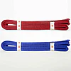 ceintures-de-competition-seishin-international-wkf-rouge-et-bleu-satin-profil