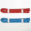 ceintures-de-competition-wkf- seishin-international-rouge-et-bleu-coton-profil