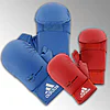 Gants de Karate Adidas avec pouce - bleu ou rouge - WKF