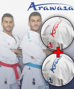 kimono-karate-arawaza-black-diamond-combo-set-rouge-et-bleu-premier-league-wkf