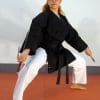 Karate-gi Veste kimono Kamikaze BASIC BLACK pour Karate - Noir