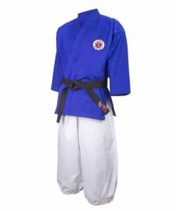 kimono-karate-gi-nanbudo-officiel-fujimae-veste-bleue-pantalon-blanc