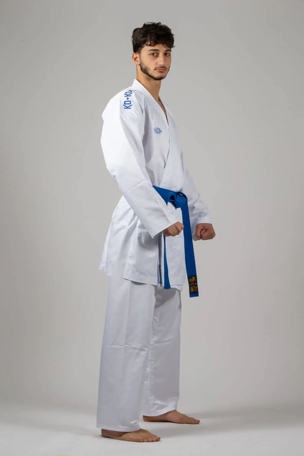 Kimono Karate Ko Italia Agonista - Premiere League (ensemble rouge et bleu) WKF 4 kimono-karate-ko-italia-agonista-premiere-league-bleu