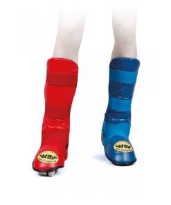 Protège tibias et pieds Karate Contact Noris - bleu ou rouge