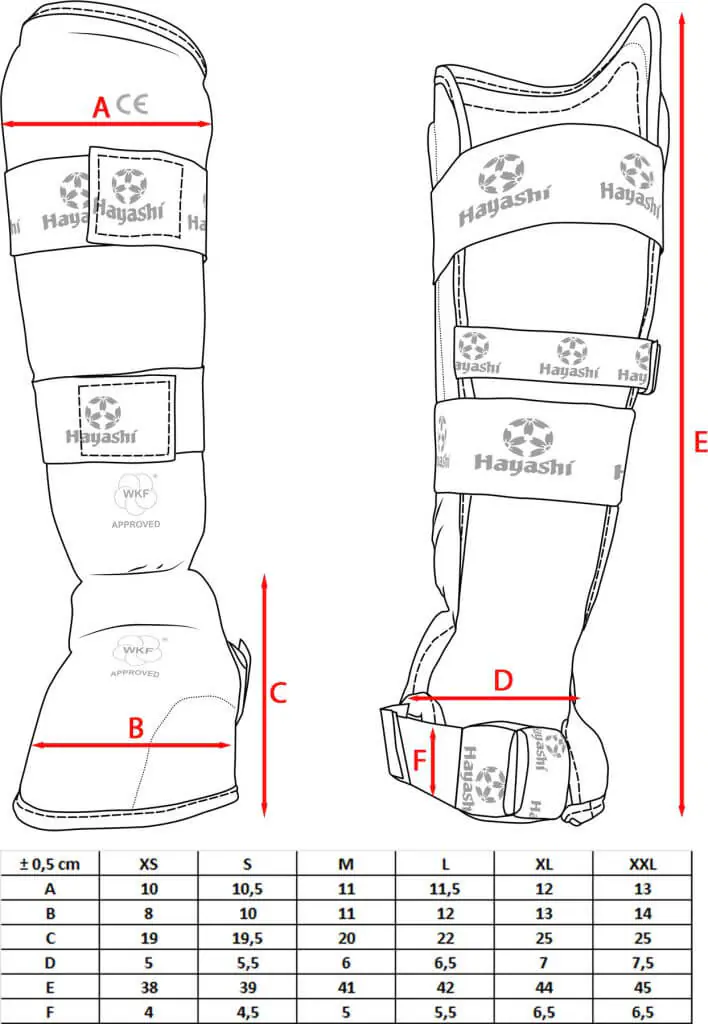 protege-tibias-et-pieds-karate-hayashi-wkf-guide