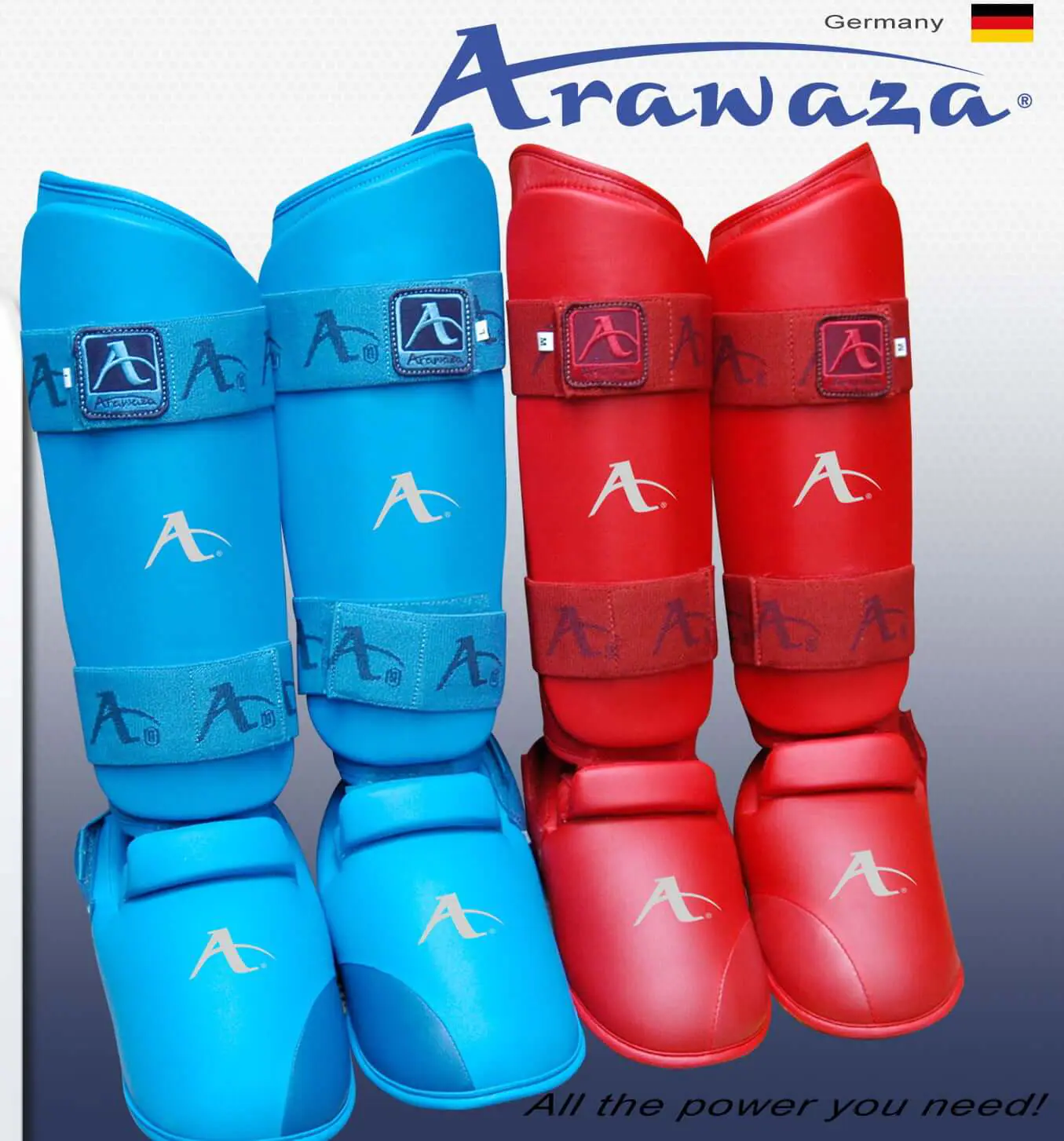 Protèges tibia et pieds Karate ARAWAZA